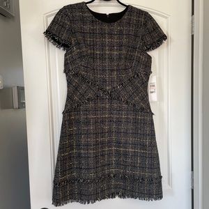 Calvin Klein Black and Gold Mini Dress